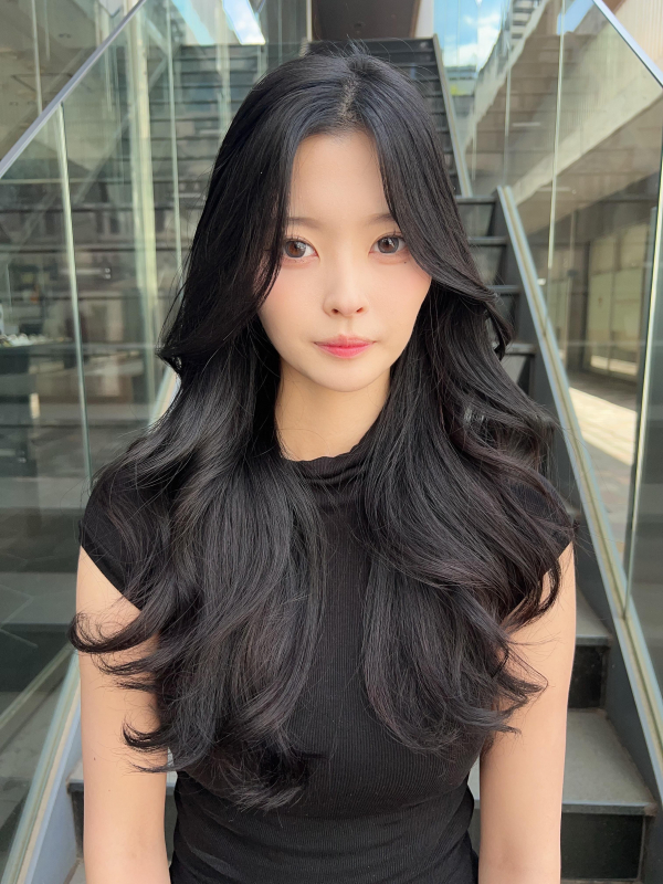 #カーテンバング#ヨシンモリ#ワンホンヘアー#ロングレイヤー#くびれレイヤー 