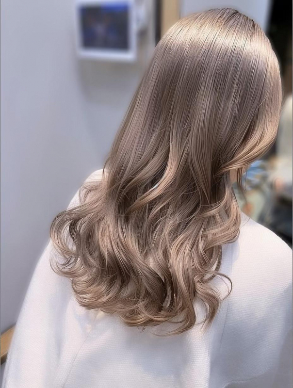 ふんわりカールヘルシースタイルルーズヘアショコラアッシュ