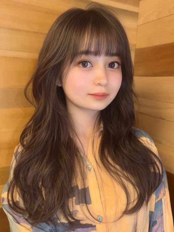 大人かわいい小顔韓国へア艶感アッシュグレージュ