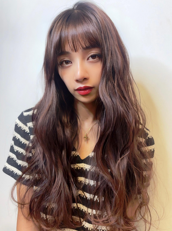 ふんわりカールヘルシースタイルルーズヘアショコラアッシュ