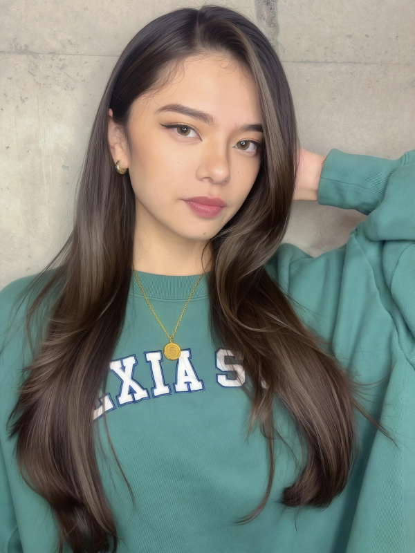 小顔秋冬カットふんわりレイヤー大人可愛いナチュラルブラウン