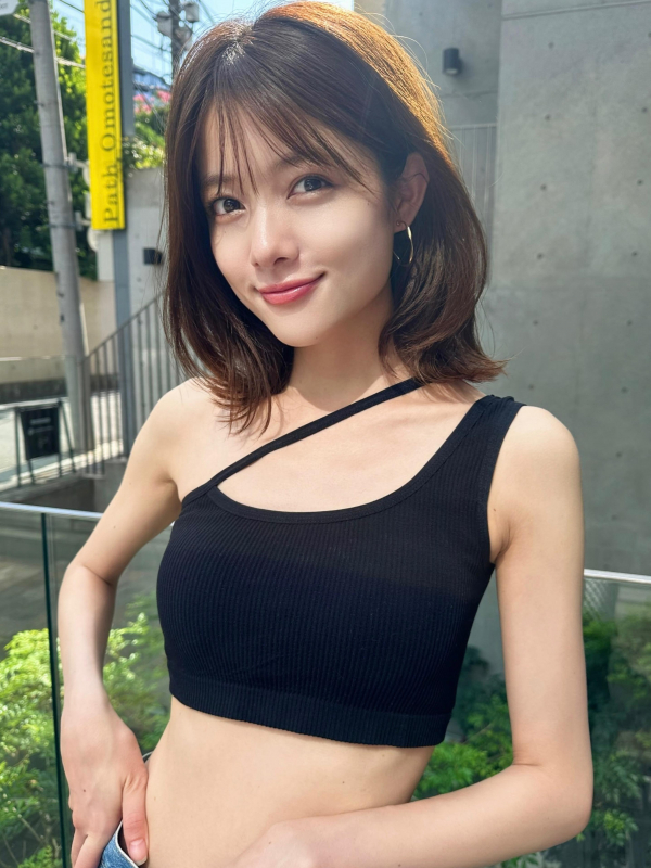 シースルーバングレイヤーカット透明感カラー