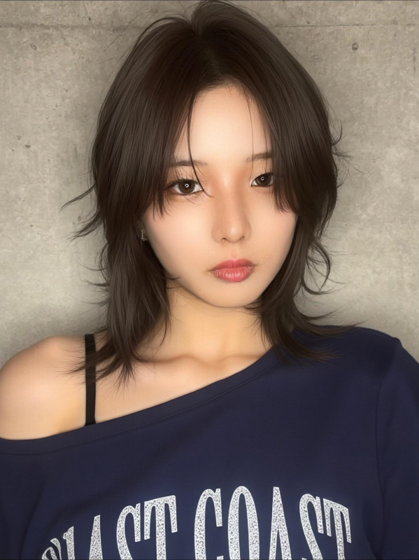 透明感冬カラー韓国風髪質改善ヘルシースタイル