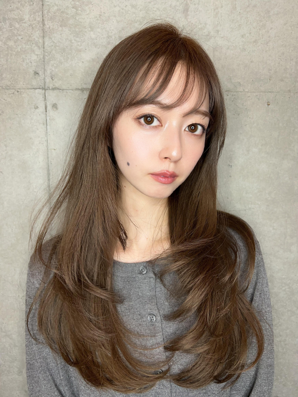 #ハッシュカット #レイヤーカット #ミルクティーベージュ