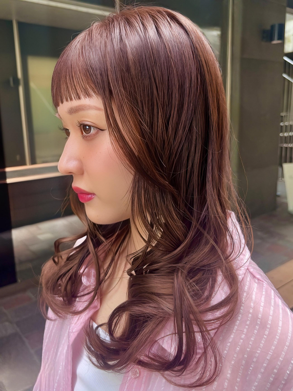  小顔冬カットふんわりレイヤー大人可愛いナチュラルブラウン