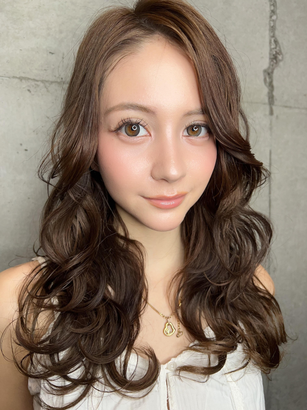 #ショコラブラウン#波ウェーブ#レイヤーカット#アッシュベージュ#マロンベージュ