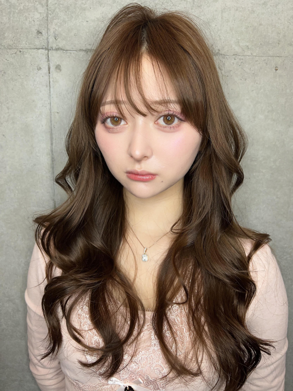 #ハッシュカット #レイヤーカット#くびれヘア #マロンベージュ#ロングレイヤー 