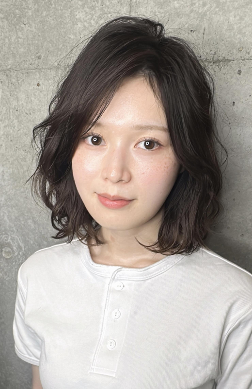 シースルーバング春カラーナチュラルパーマ