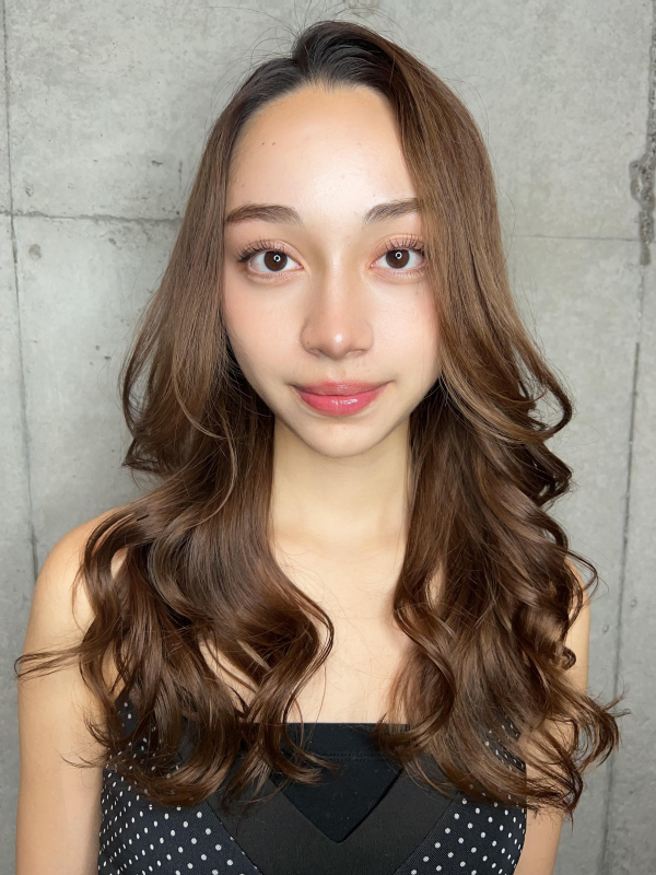 #レイヤーカット#くびれヘアー#カーテンバング#マロンベージュ#ハッシュカット