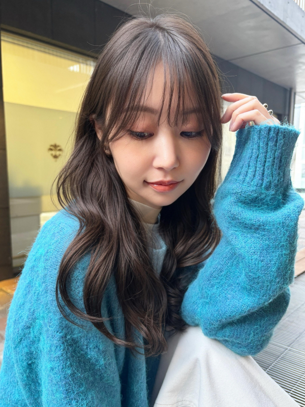 小顔春カラー愛されヘーゼルブラウン大人可愛い