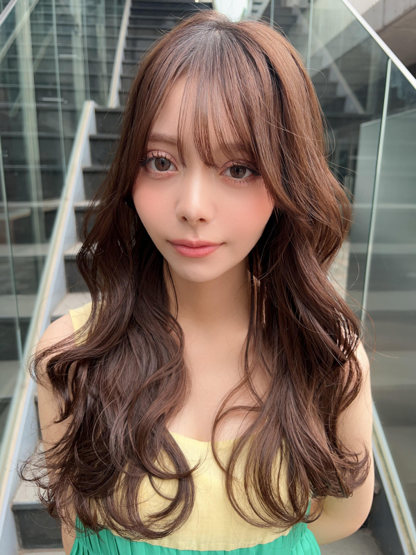 #レイヤーカット#ハッシュカット#ミルクティーベージュ#くびれヘア#マロンベージュ