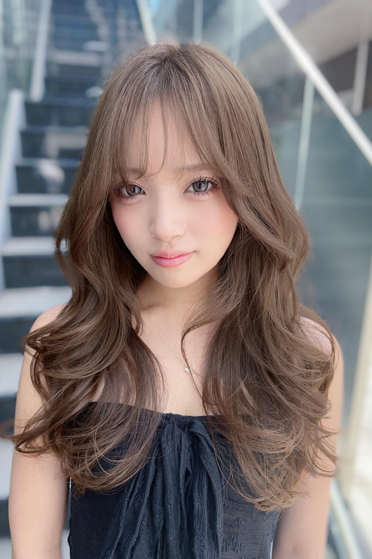 #ハッシュカット #レイヤーカット #くびれヘア #ミルクティーベージュ #グレージュ