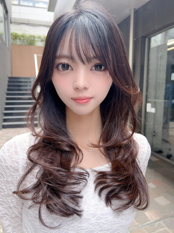 #ハッシュカット#レイヤーカット #くびれヘア#ショコラブラウン#ラベンダーピンク